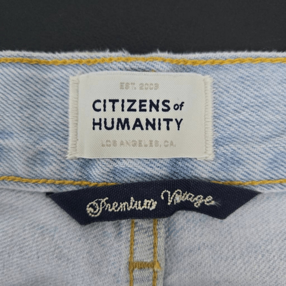 Citizens of Humanity Womens Annina Trouser Jeans Size 33 Blue Wide Leg Light NWT - Picture 5 of 9